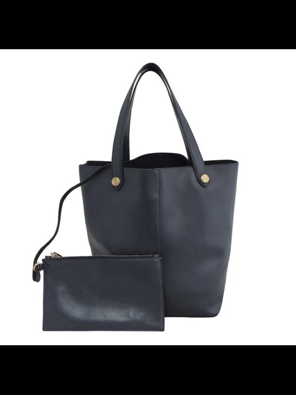 Mulberry Black Leather Tote with Matching Pouch